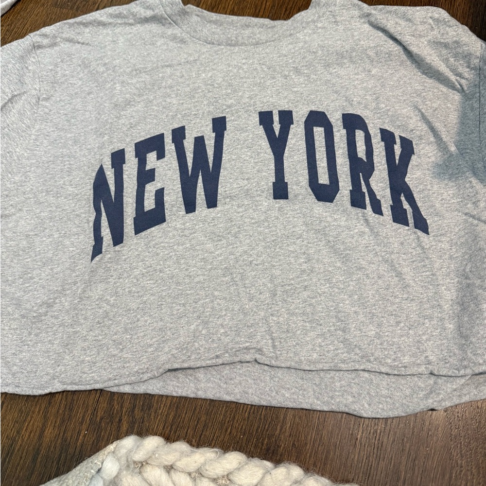 Gray Brandy Melville New York Graphic Tee